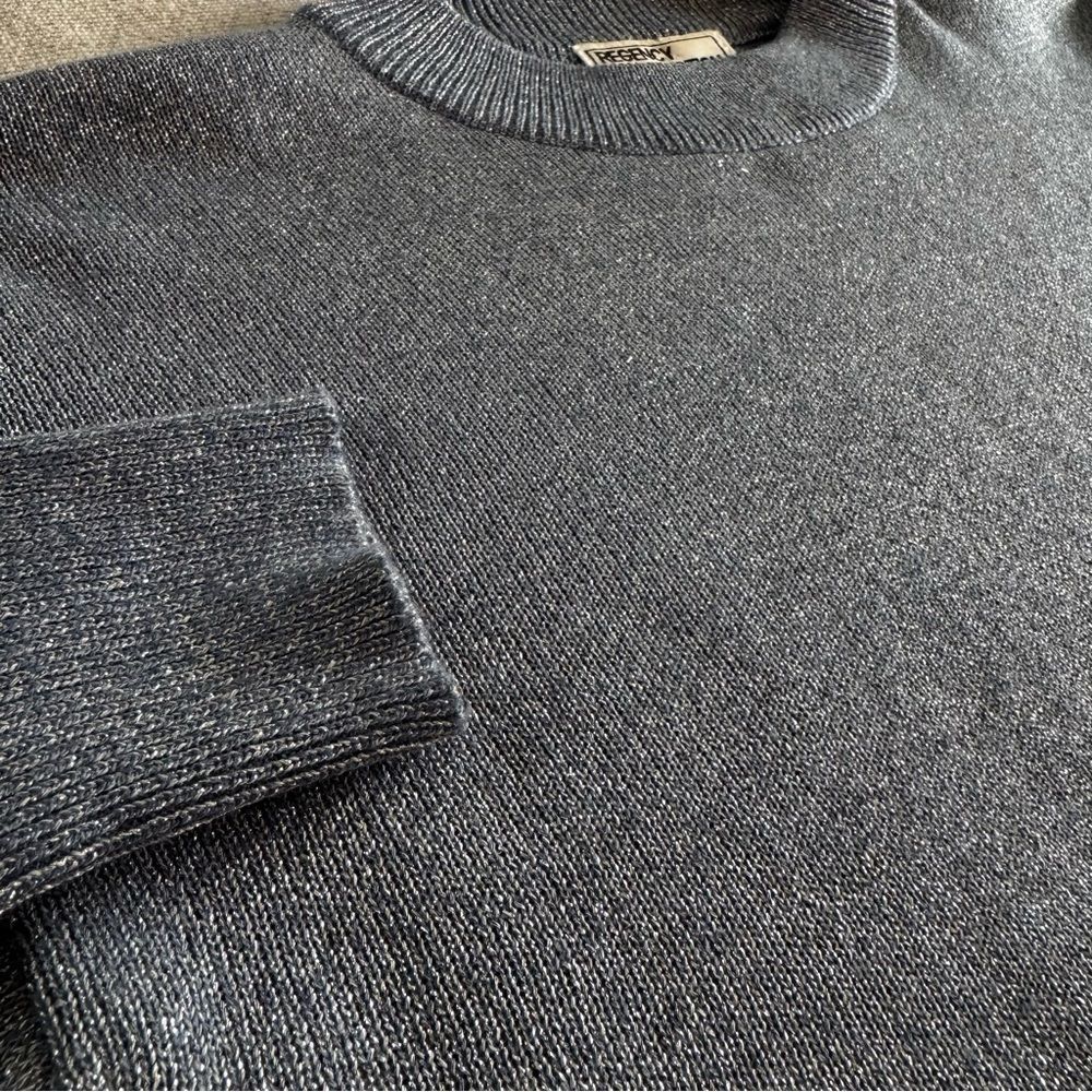 Classic blue Women's Crew Neck Sweater Lurex